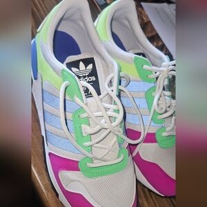 Adidas Neon Green and Pink Sneakers